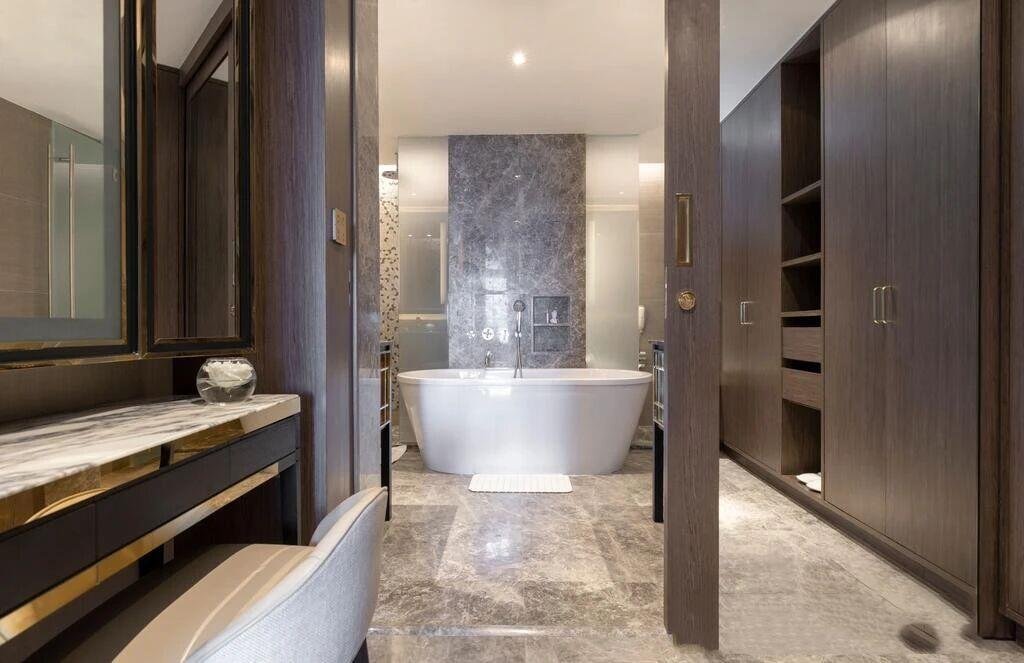centara-grand-hotel-bathroom-custom-stainless-steel-vanity-frame-mirror