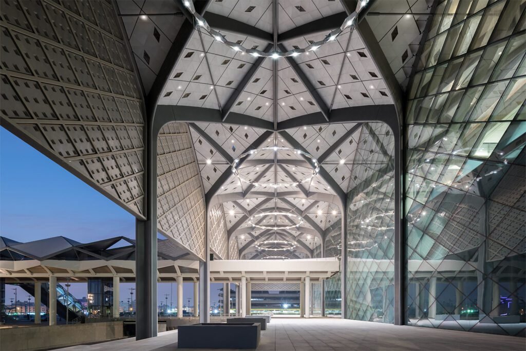 haramain-station-entrance-exterior-metal-arches
